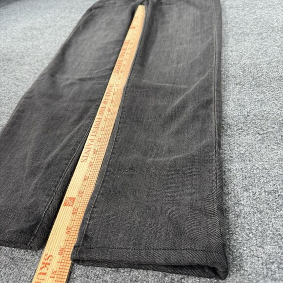 NWT Eddie Bauer Boyfriend Flannel Lined Midrise Straight Jeans Charcoal Size 2 - Picture 12 of 12